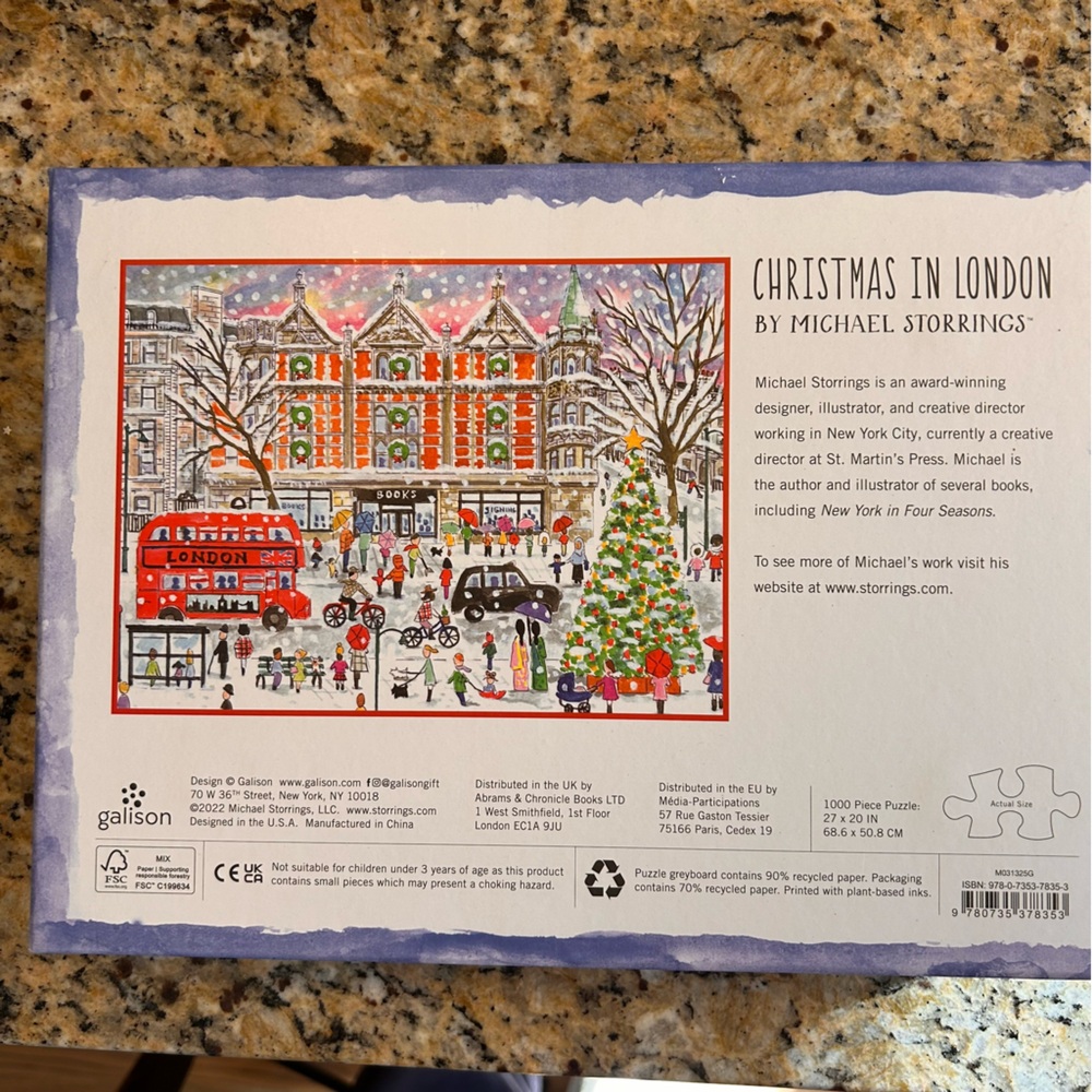 Christmas in London 1,000 piece Puzzle - Picture 4 of 6